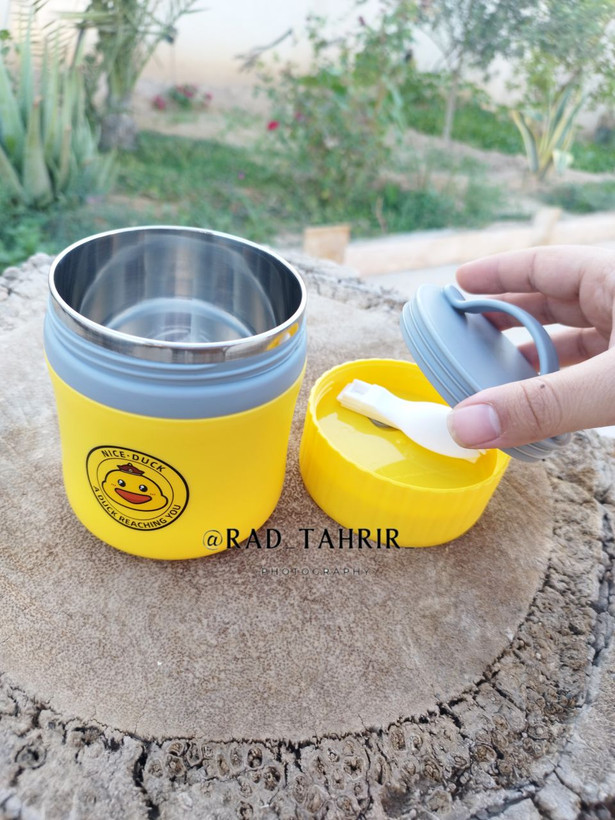 ظرف غذای فلزی جوجه قاشق دار