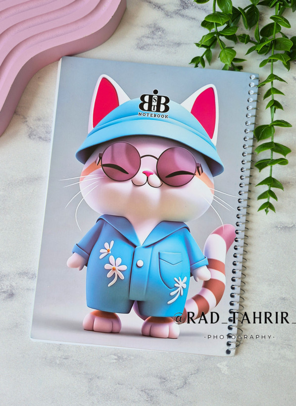 دفتر مشق داخل طرح دار ۵۰ برگ گربه 🐱