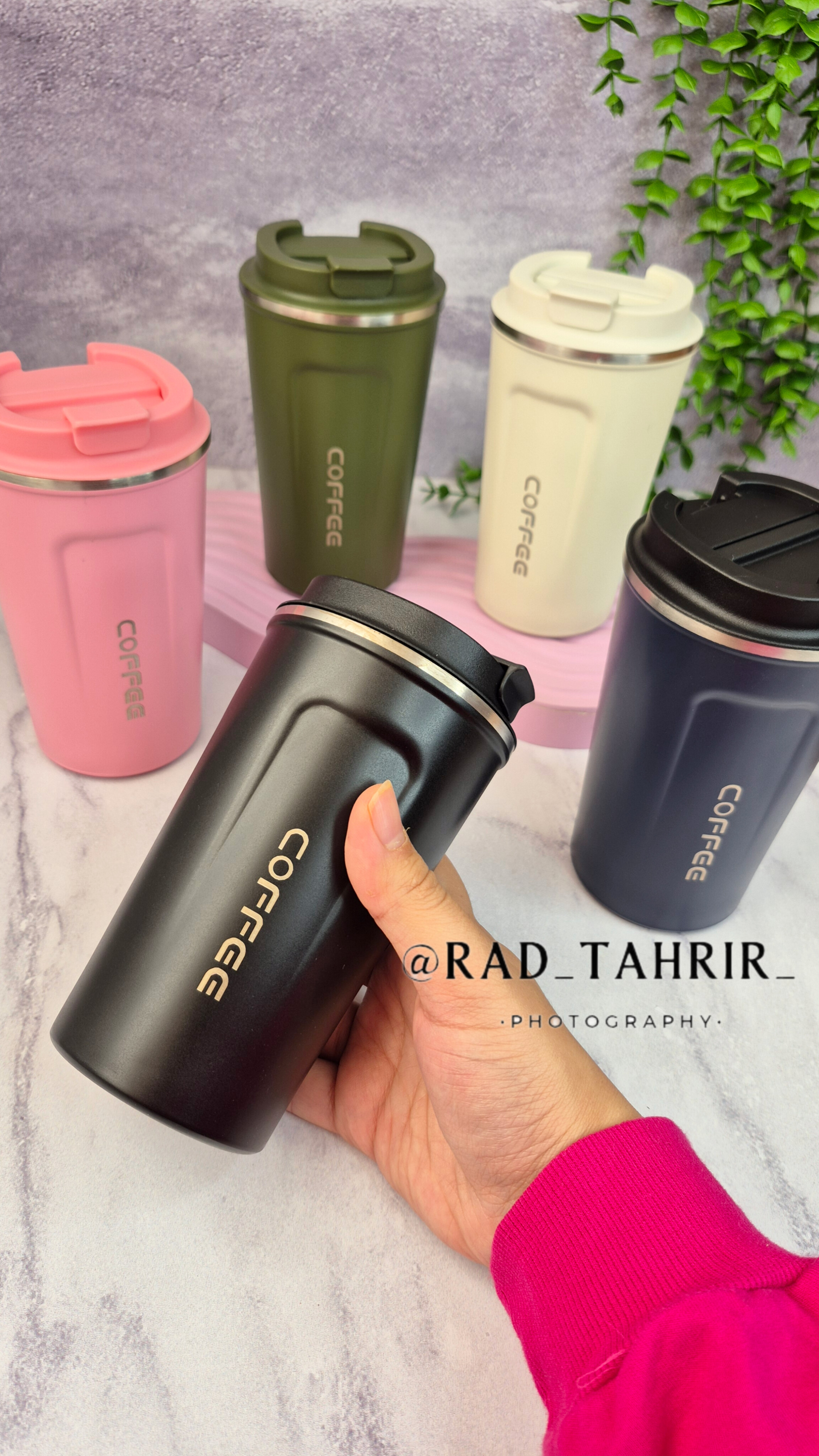 تراول ماگ کافی سایز ۵۱۵ میل اصلی استیل دو جداره