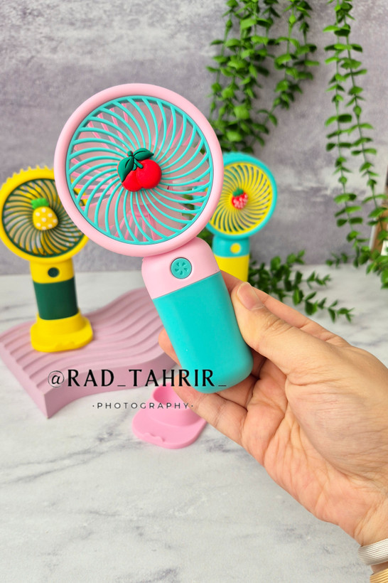 پنکه ی شارژی ۳ سرعته ی میوه ای