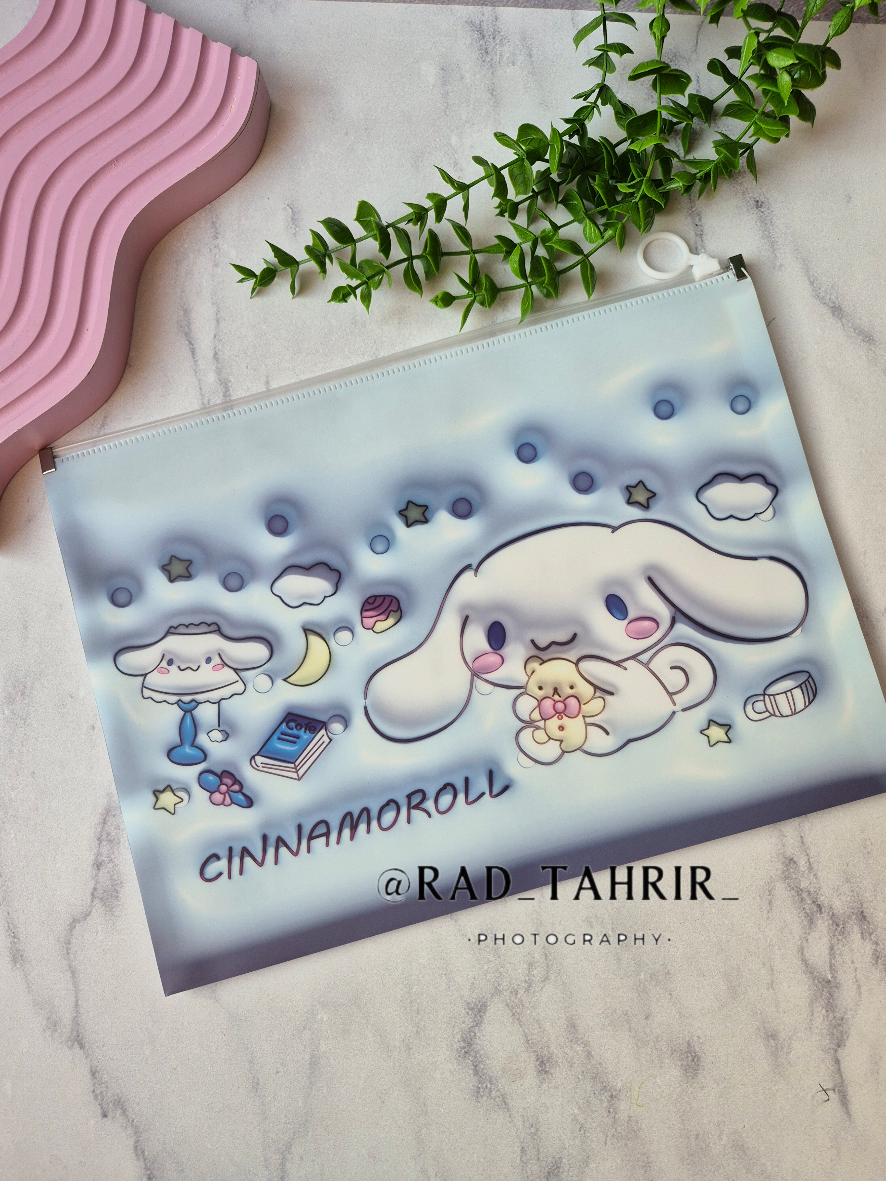 پوشه سینامرول سایز a4با طرح سه بعدی و از بغل بازشو
